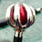 Nautical Chrome Hand Holding Red Ball Walking Stick Ball in hand walking cane