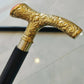 Antique Brass Designer Handle Vintage Walking Cane Wooden Walking Stick Men's