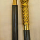 Cane Walking Stick Carved Wooden Handmade Long Round Knob Designer Head Handle