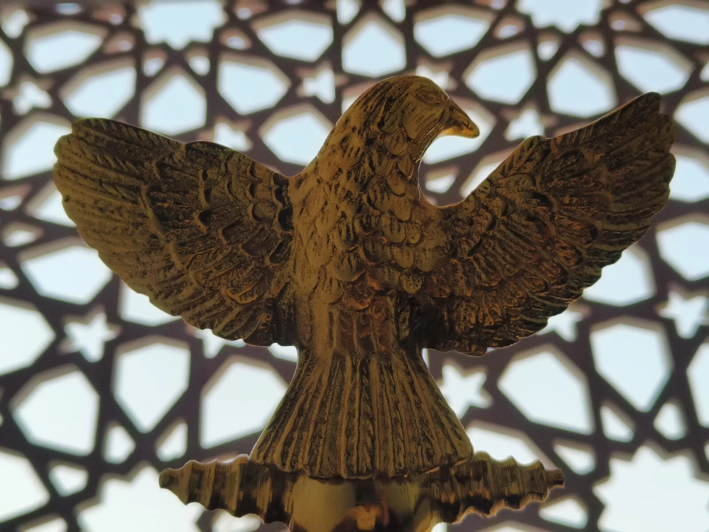 Roman Aquila Eagle Standard Full Bronze Medieval Roman Eagle sculpture