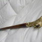 Vintage Brass Lion Head Handle Walking Stick Cane Antique Style Wood Men Gift
