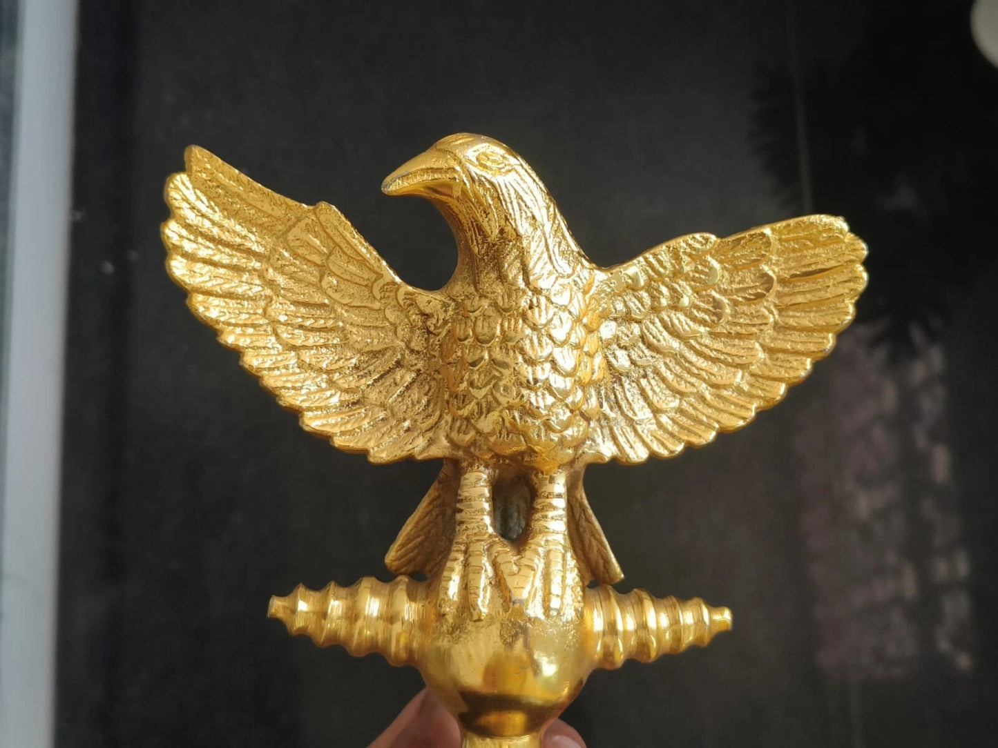 Roman Aquila Eagle Standard Full Bronze Medieval Roman Eagle sculpture