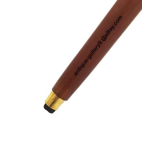 Victorian Antique Brass Jaguar cane Vintage Handle brown Wooden Walking Stick