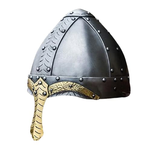 Norman Helmet Early medieval helmet used by Vikings and Normans - 18 Gauge Steel Roleplay Helmet Full Wearable Helmet By A Great Item For SCA LARP & Nautical Lover's By RANA HANDICRAFT.