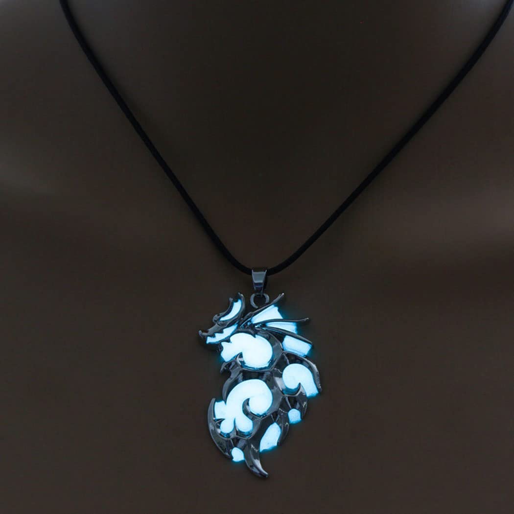 Luminous Pterodactyl Dragon Necklace - Glow in The Dark - Vintage Punk Pendant