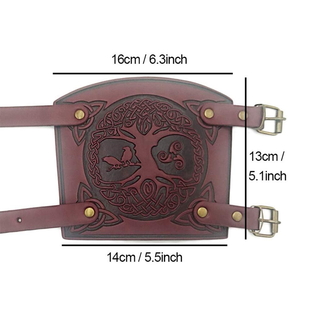 Jeilwiy Viking Bracers Medieval Leather Bracers