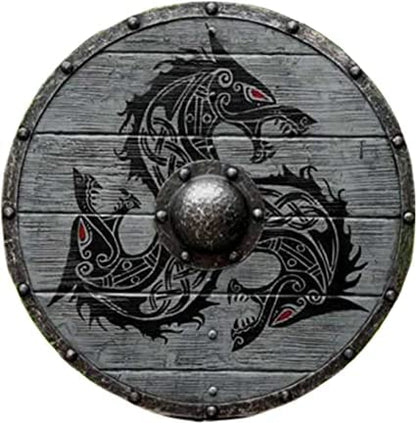 Gray Fenrir the Dread Wolf Plank Shield 24''