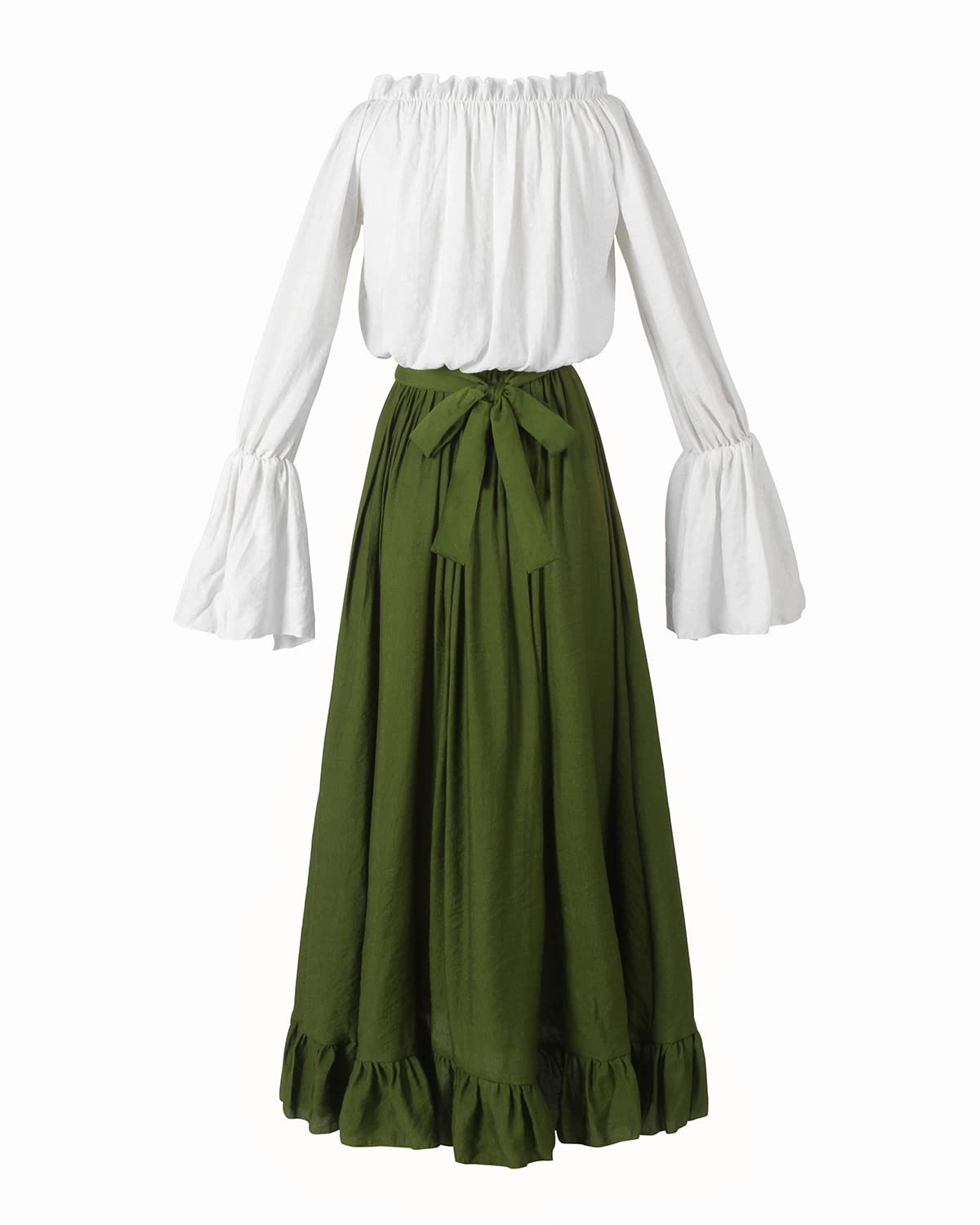 Ruched-Middle Gathered-Sleeve Underdress