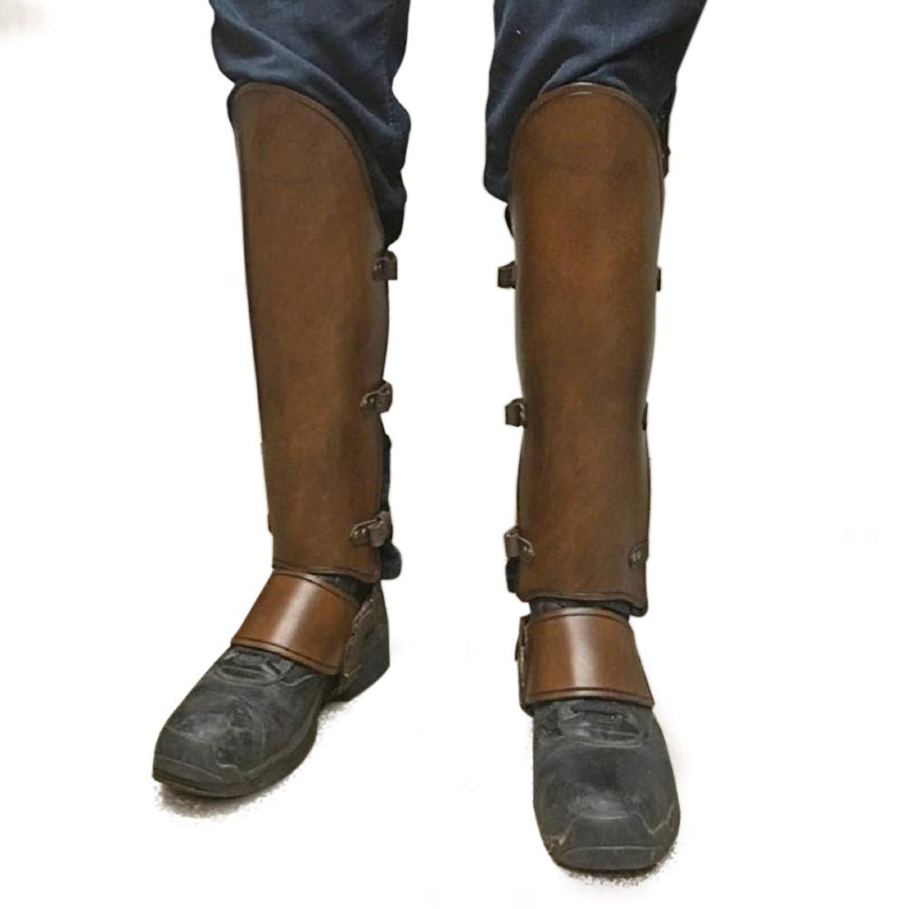 Wraith of East Faux Leather Medieval Gaiters - vikingshields