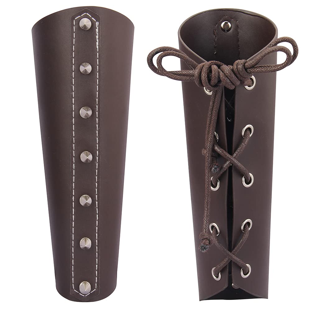 GelConnie Leather Gauntlet Wristband Armor Bracers