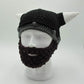 MerryJuly Men's Head Barbarian Vagabond Beanie Original Foldaway Beard Hats Viking Horns Bearded Caps One Size Viking Horns&brown Beard