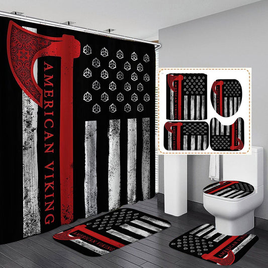 American Viking Bathroom Set - Red Battle Axe