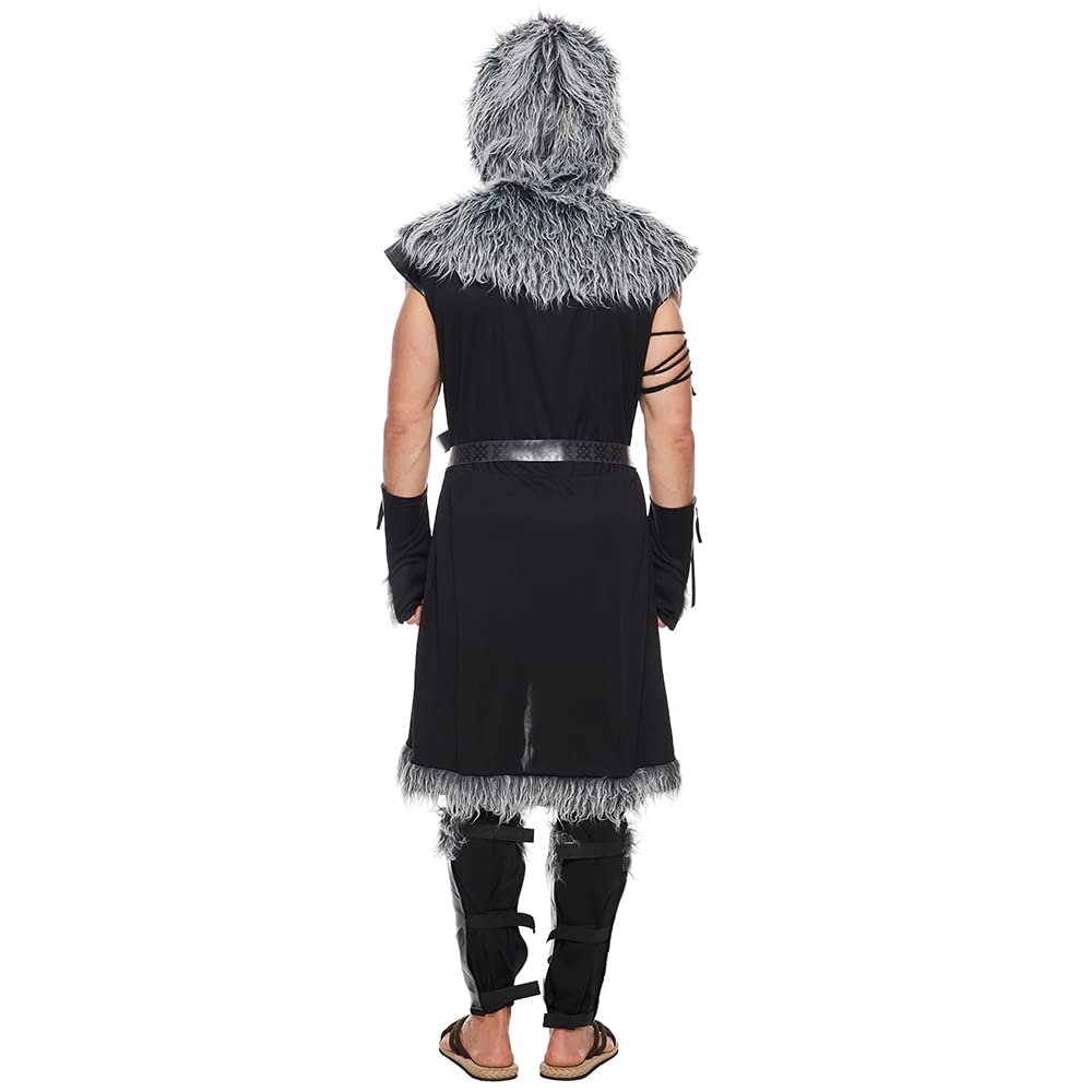 EraSpooky Men Werewolf Costume Adult Viking Wolf Halloween Cosplay Suit Medium