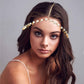 Campsis Gold Festival Sequins Head Chain Gyspy Headpiece Hair Accessories Jewelry for Women and Girls Style1