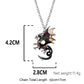 Enamel Alloy Dragon Pendant Necklace - Fantasy Dinosaur Charm Gift for Women - Blue