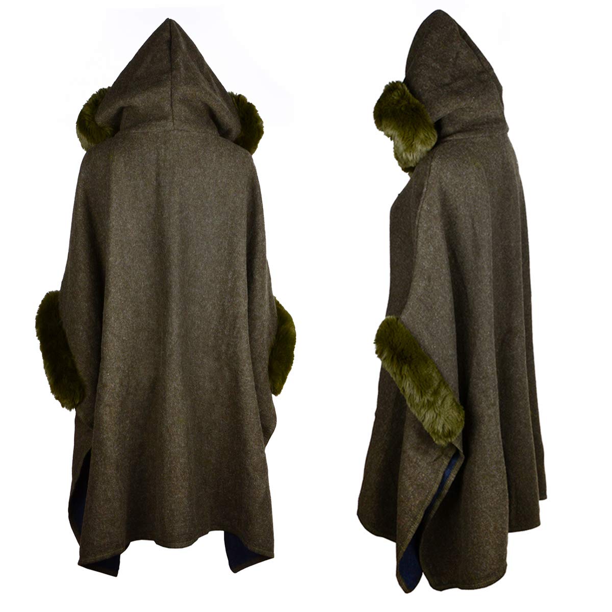 Fur cloak hot sale with hood