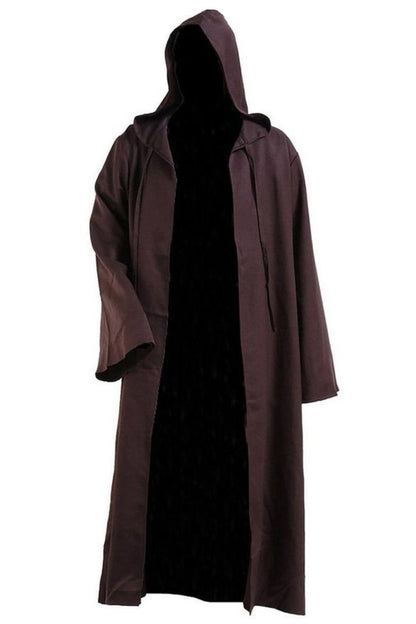 GOLDSTITCH Men Hooded Robe Cloak Knight Fancy Cool Cosplay Costume XX-Large Brown(cloak)