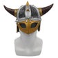EUROSUN Middle Ages Knight Soldier Warrior Costume Helmet with Mask Viking Age Horned Viking Helmet Berserker Weapon Costume Hat Sallet Adult for Halloween Cosplay LARP Unisex 13.3'' W