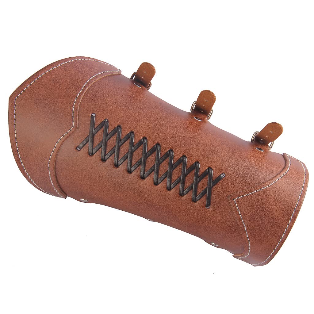 Arm Guard Leather With Metal Accents Leather Arm Bracers