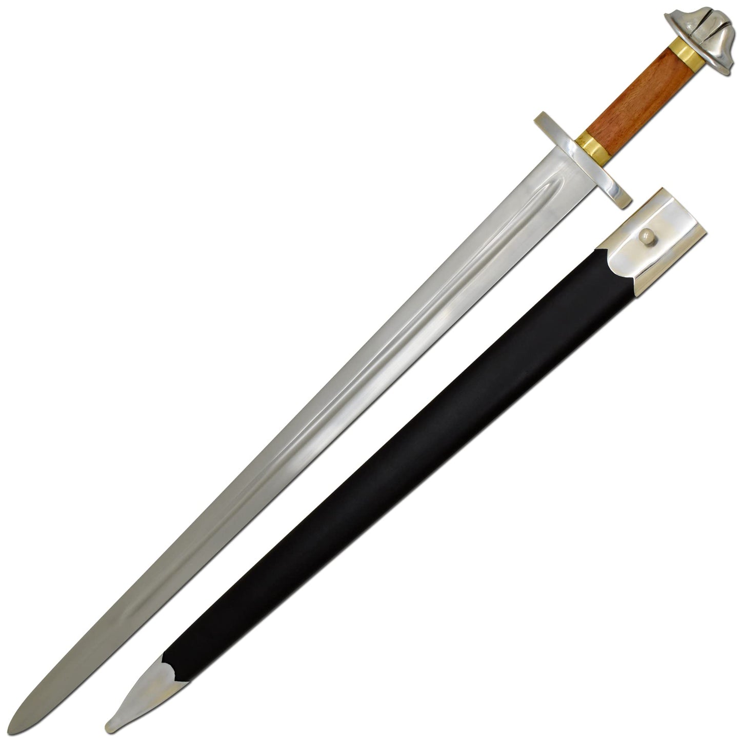 Ouse 10th Century Lobed Thane's Sword with Scabbard Battle Ready and Sharp