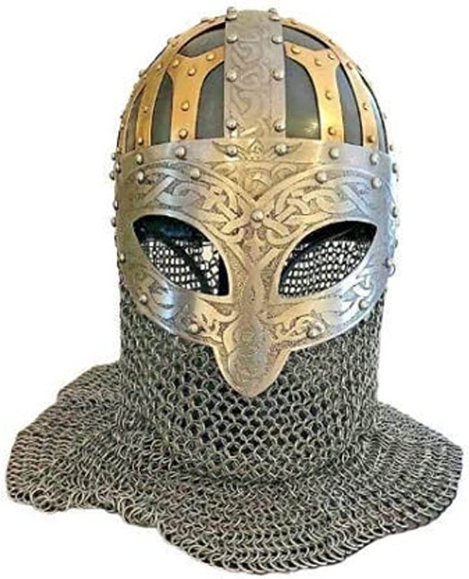Silver Viking Helmet