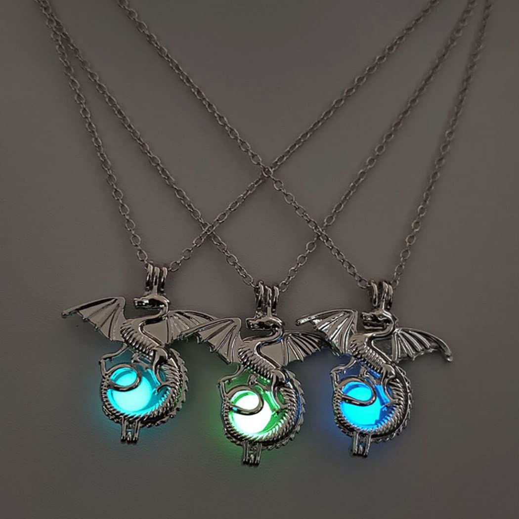 Glow in the dark dragon clearance necklace