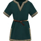 Gafeng Kids Medieval Knight Costume Tunic Renaissance V Neck Shirt Viking Vintage Warrior Halloween Tops Black 10-12 Years