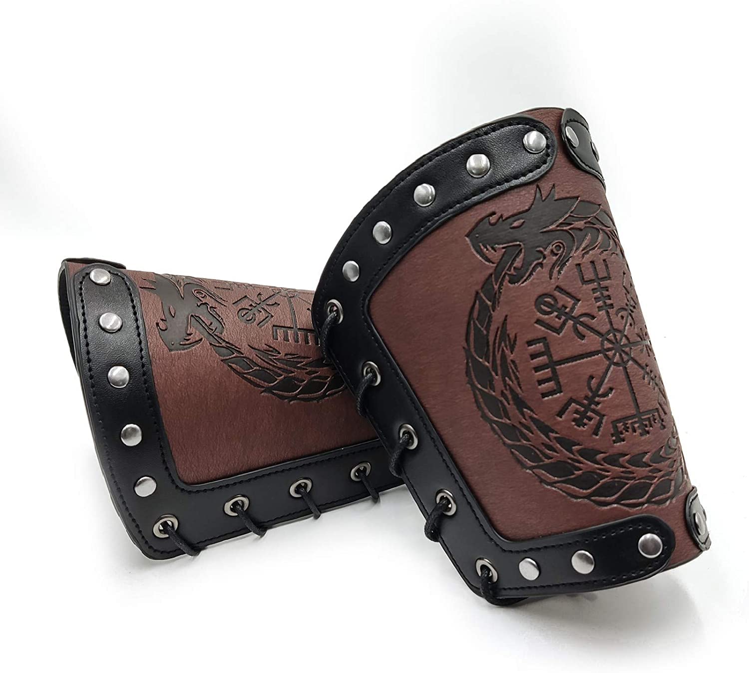Viking Bracer for Larp in Leather, Metal and Hair to Create Medieval  Cosplay or Fantasy. Shieldmaid and Viking Warrior. -  Hong Kong