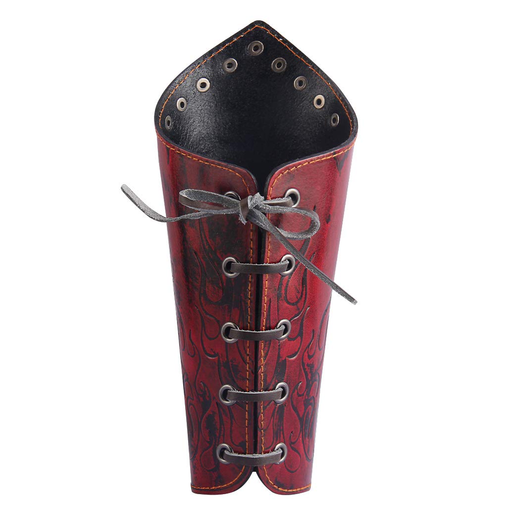 Leather Gauntlet Wristband Medieval Archery Bracers