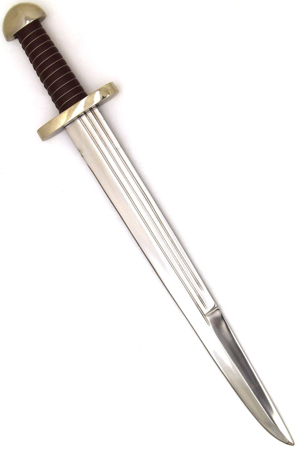 Medieval Warrior 10th Century Full Tang High Carbon Steel Viking Seax Style Dagger w/Leather Sheath Fully Functional Battle Ready Razor Sharp