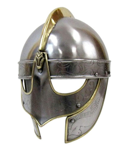 Viking leather armor with brass accents