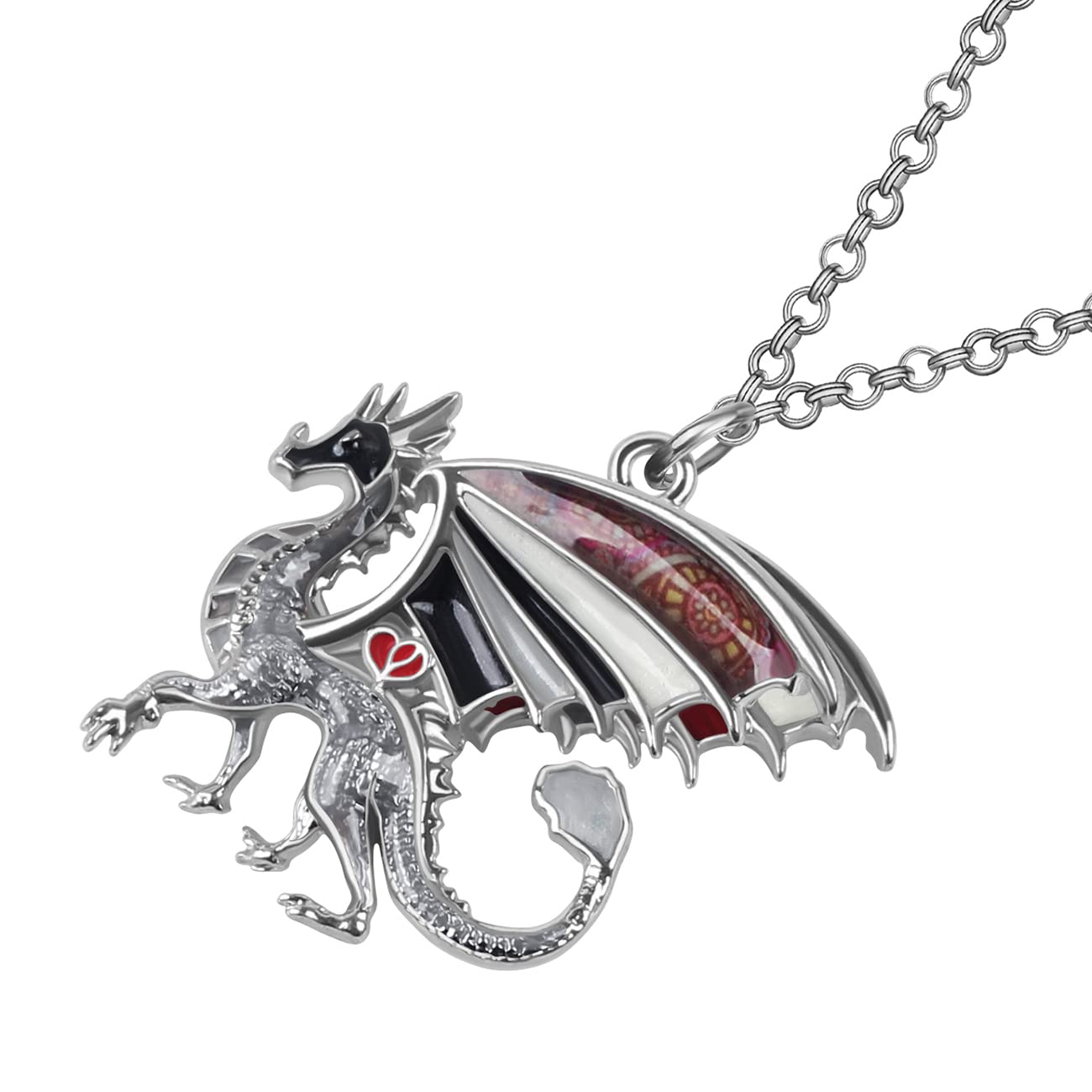 10Pcs Charms for Jewelry Making Winged Dragon Pendants Dragon King
