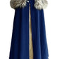 MSOrient Mens Medieval Viking Cloak Fur Cape Cosplay Costume Renaissance King With Fur Cloak Halloween Costume Small Blue