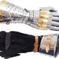 Medieval Articulated Gauntlets Gloves with Brass Work