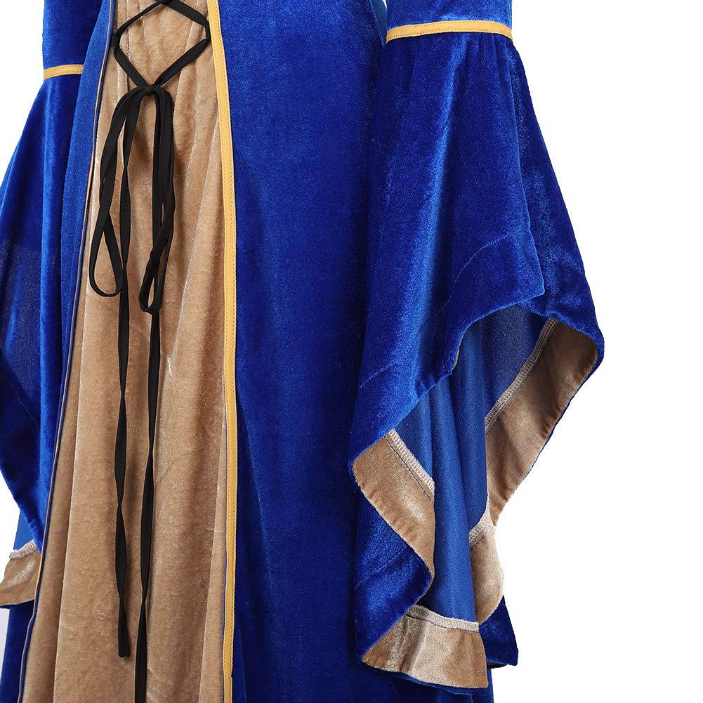 Black Women's Medieval Renaissance Costume Velvet Queen Dresses