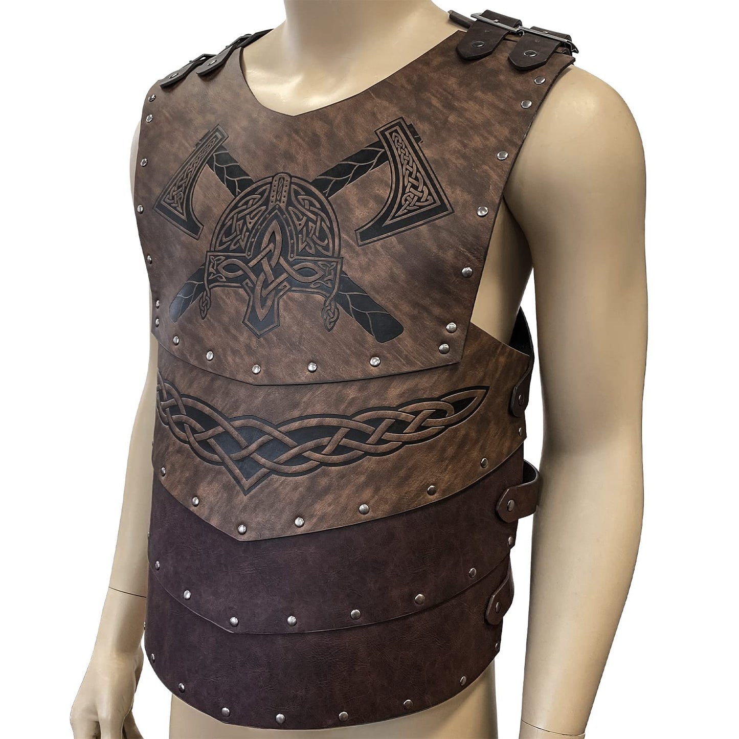 Viking Faux Leather Embossed Chest Armor