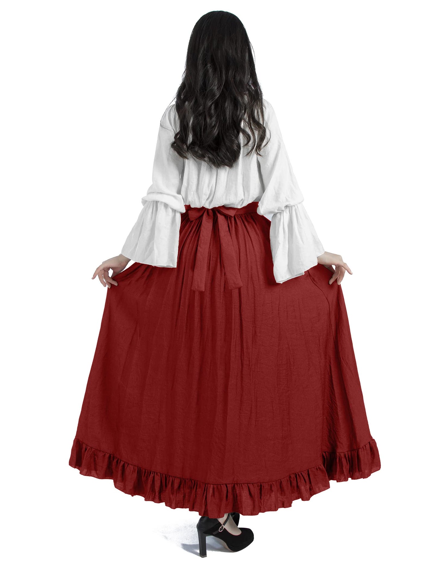 Ruched-Middle Gathered-Sleeve Underdress