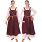 Wool Viking Apron Overdress with Laced Back