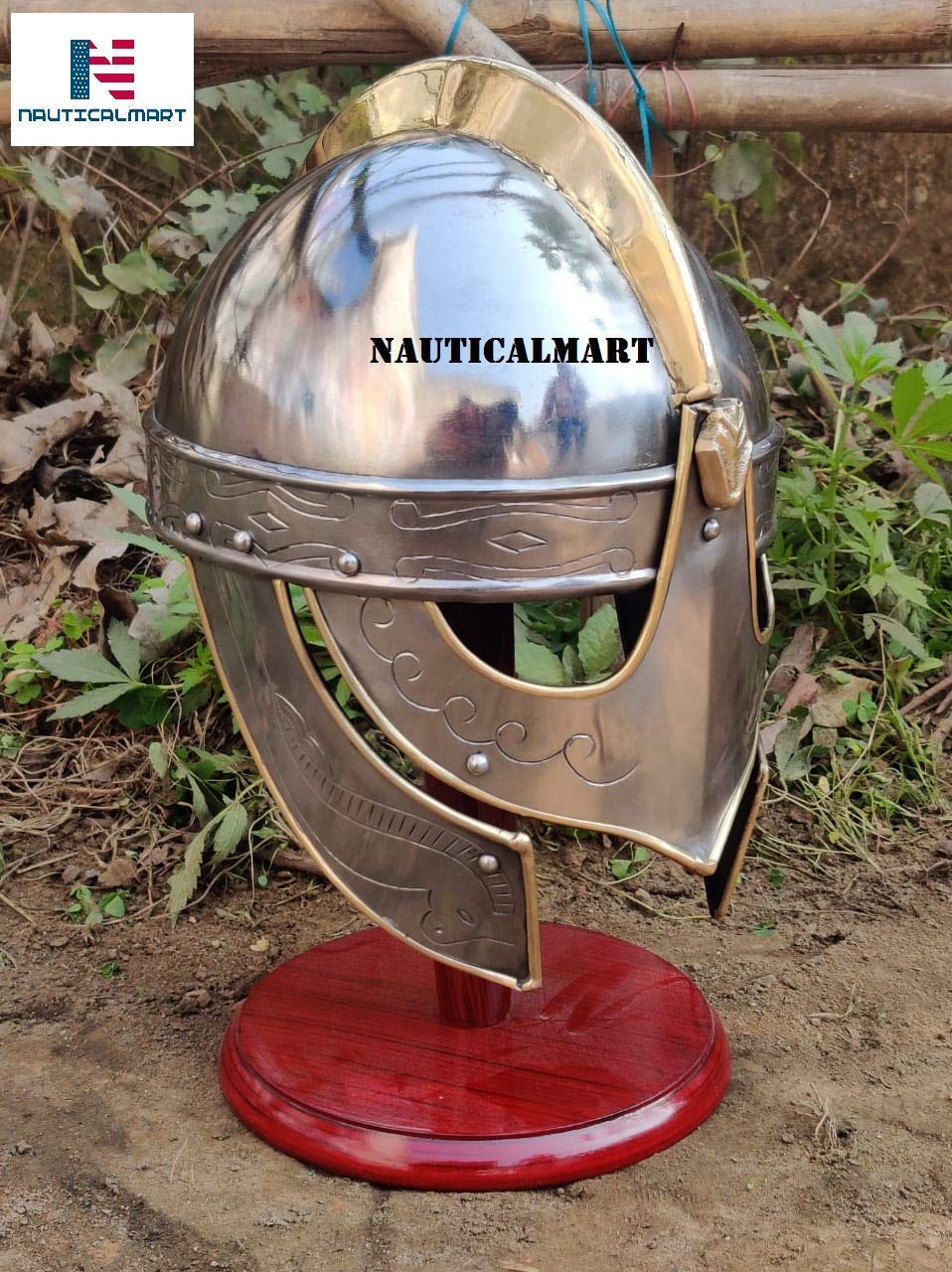 Viking Wolf Ancient Armor Helmet Handcrafted