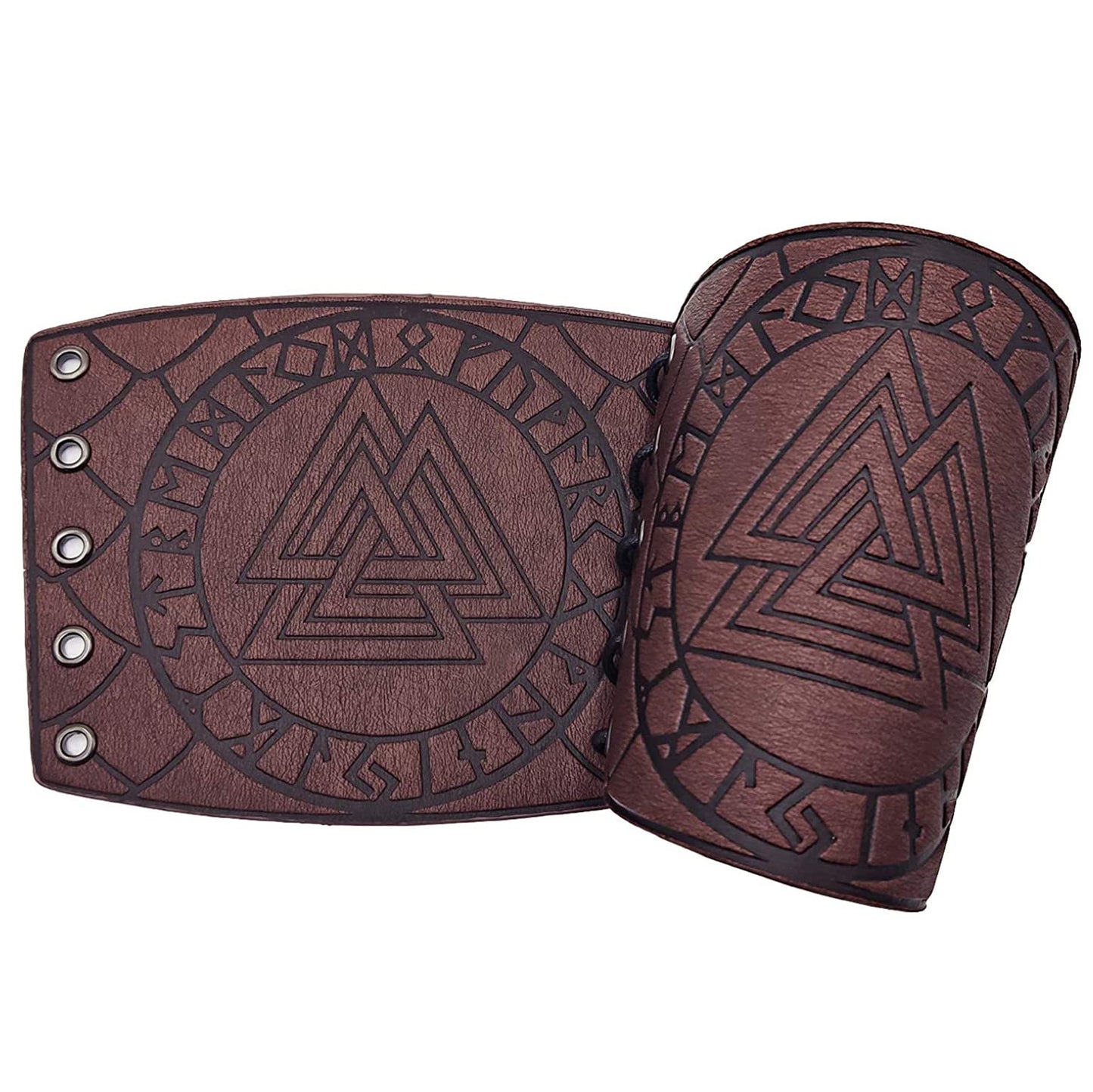 Viking Leather Bracers - Medieval LARP Armor