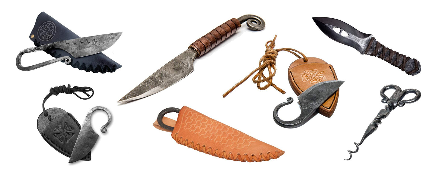 Hand Forged Troll Seax - Seax Knife and Sheath