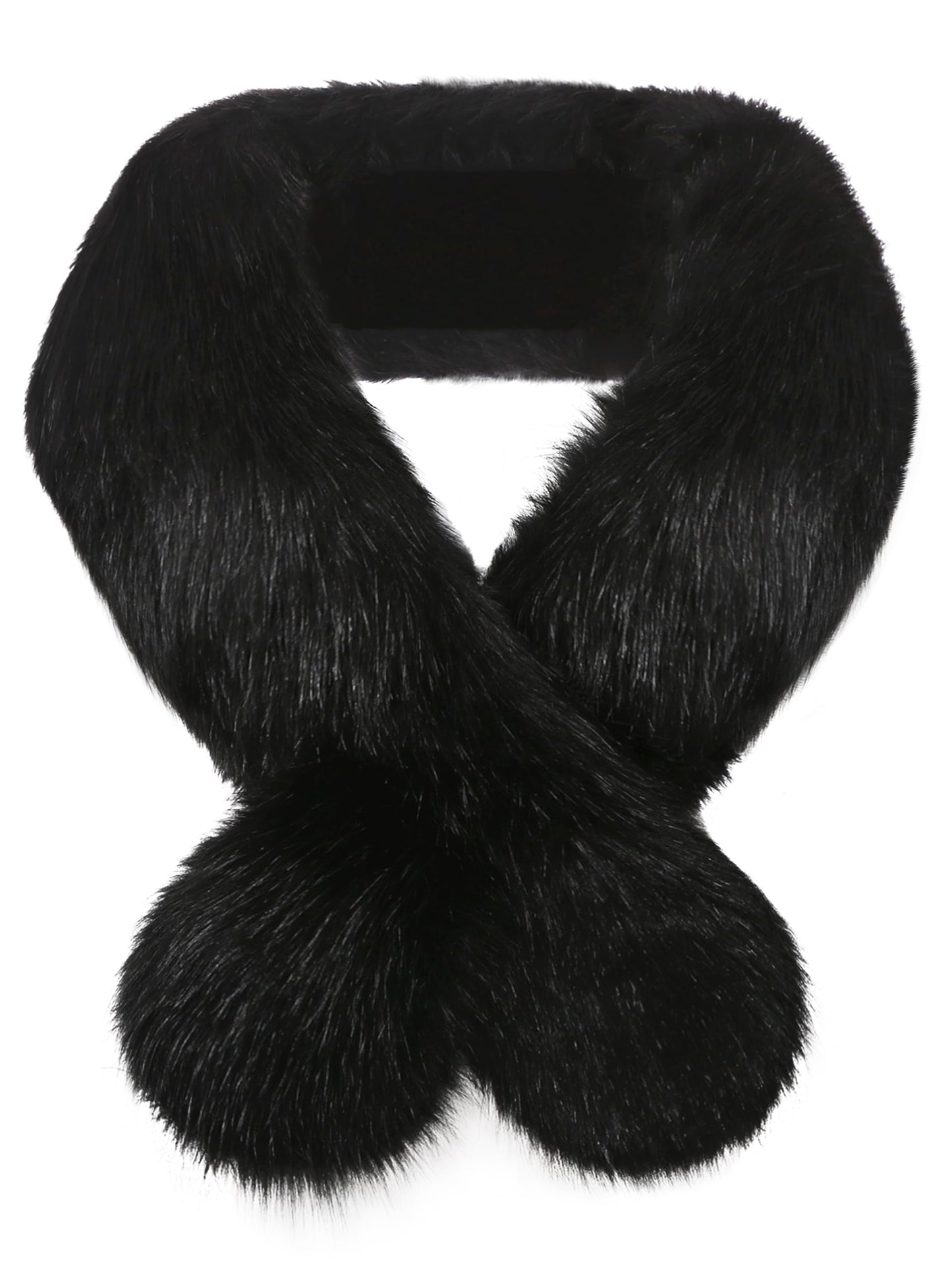 Soul Young Faux Fur Collar Women's Neck Warmer Scarf Wrap 80cm,31.5in A-nature