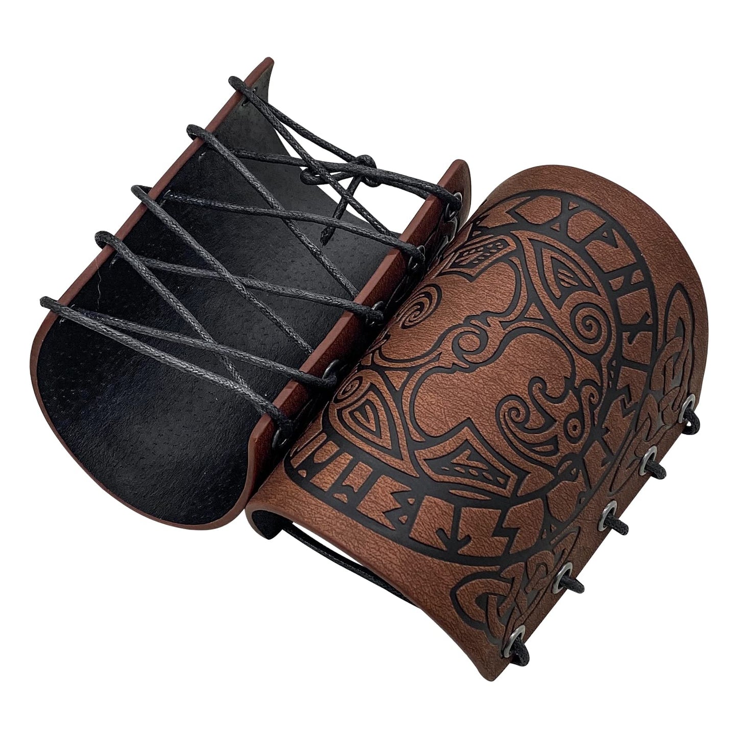 HiiFeuer Viking Arm Bracer, Embossed Norse Symbol