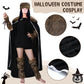 Jeyiour Women Viking Costumes Halloween Viking Warrior Costume Viking Costume with Faux Fur Collar Cape Hat Set for Women Halloween Cosplay Outfits