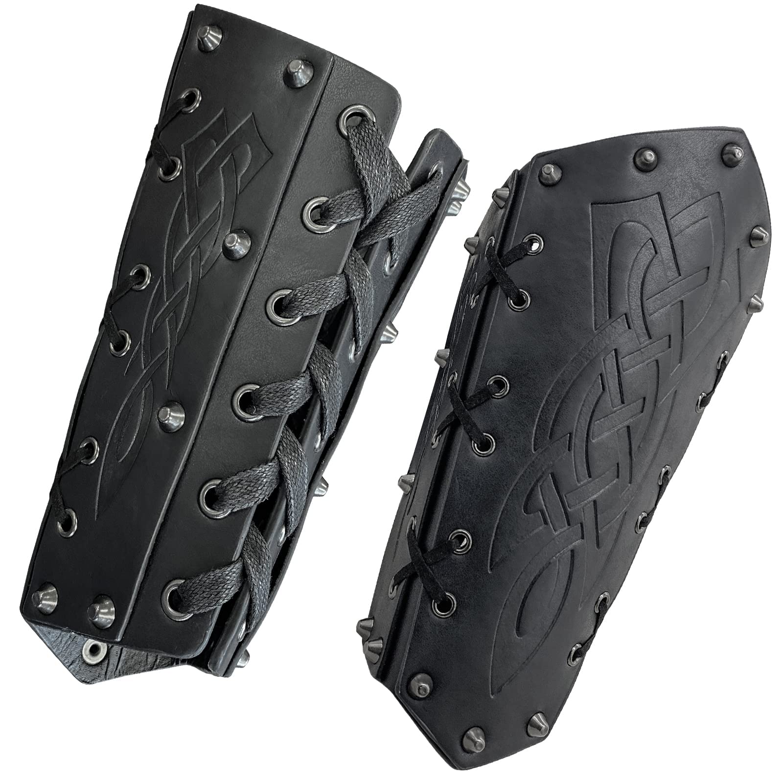Leather Bracer Arm Cuff Armor Medieval Vambrace - vikingshields