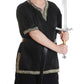 tiggell 2pcs Medieval Warrior Costume Set Viking T-Shirt Leather Renaissance Belt for Halloween Knight Pirate Cosplay Medium Black