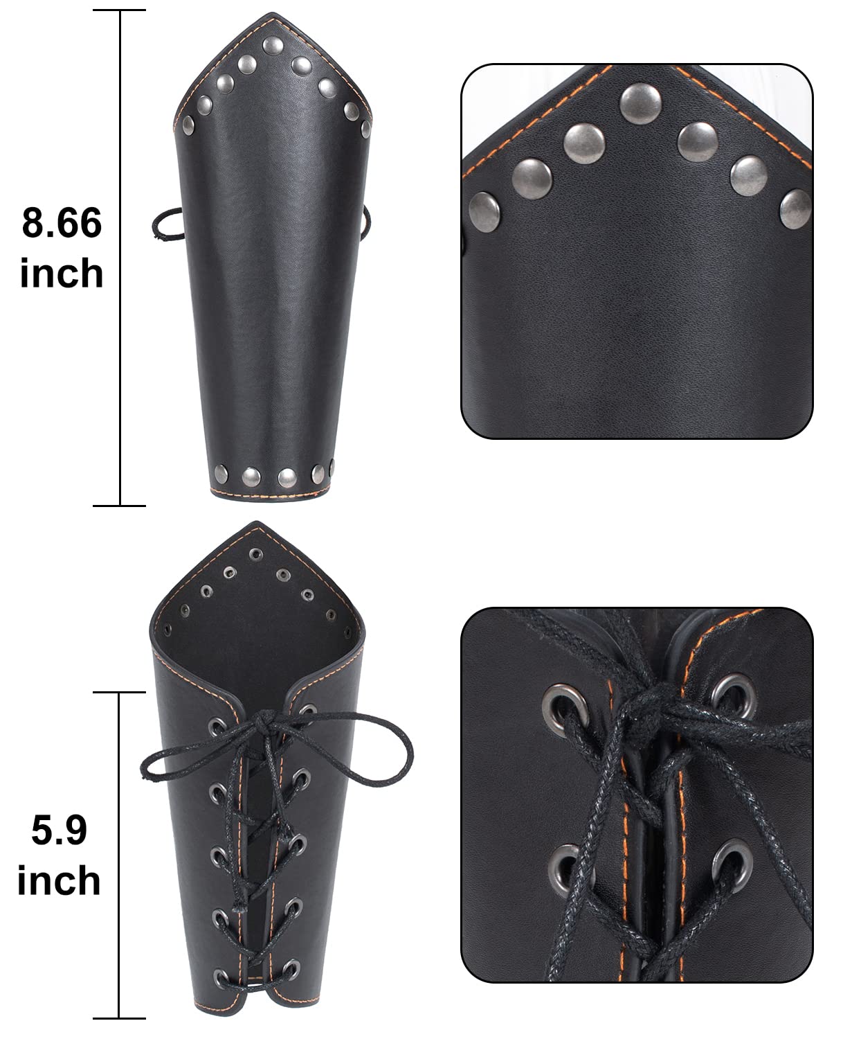 Medieval Knight Leather Belt Shawl Men Renaissance Half Shoulder Cape Scarf Buckle Bracers Retro Accessories(Type12) One Size Type12