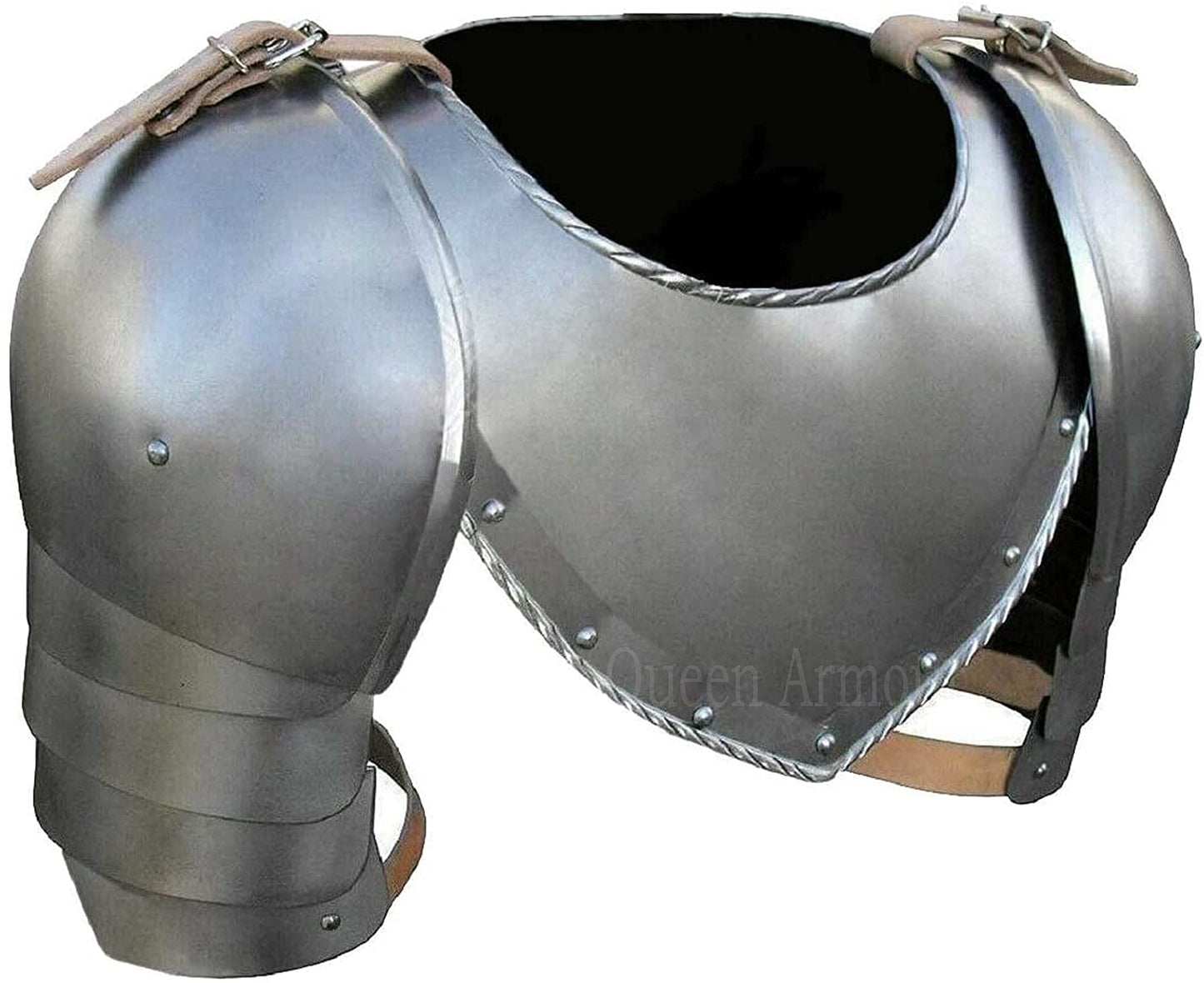 Medieval Iron Gorget Spaulders Arm Shoulder Set