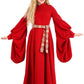 Robin Red Belled Sleeves Dress