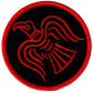 Odin's Raven Red Embroidered Patch Viking Iron-on Norway Flag Banner